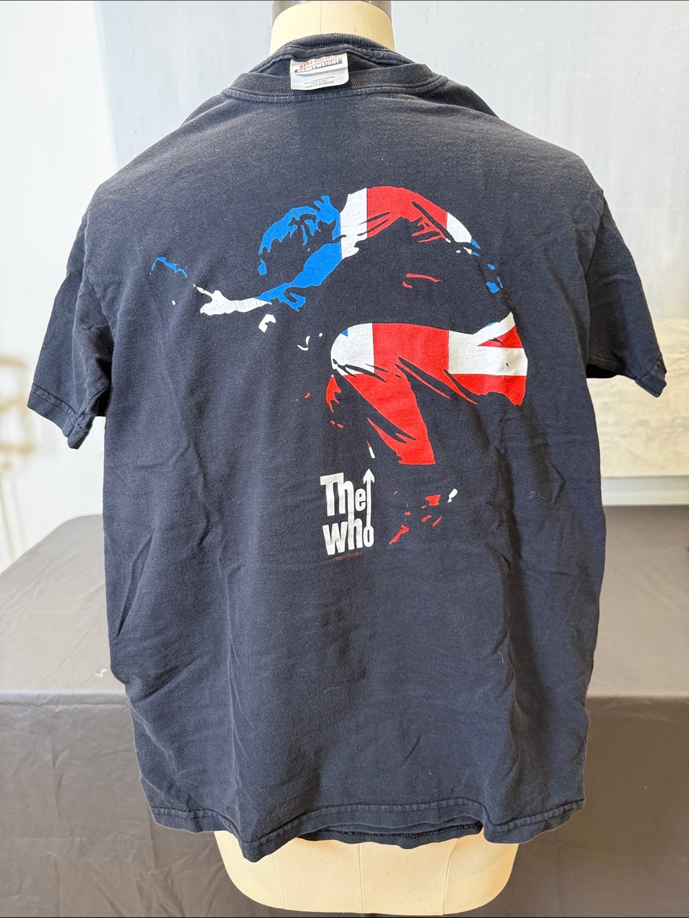 The Who Black Graphic Band Tee with Union Jack Accent